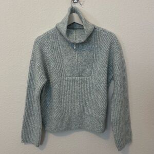 Abercrombie & Fitch Heather Blue/Gray Cowl Neck Sweater NWT